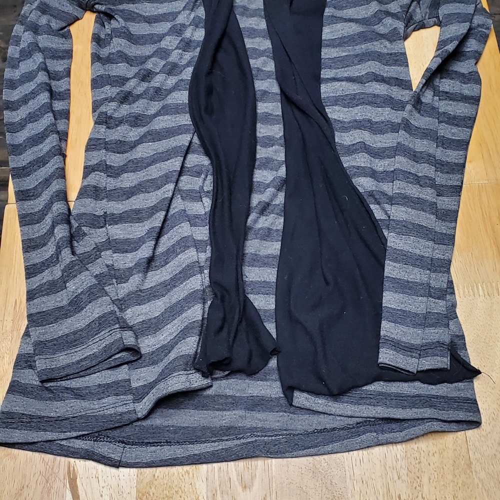 Maurice black and gray throw on sweater